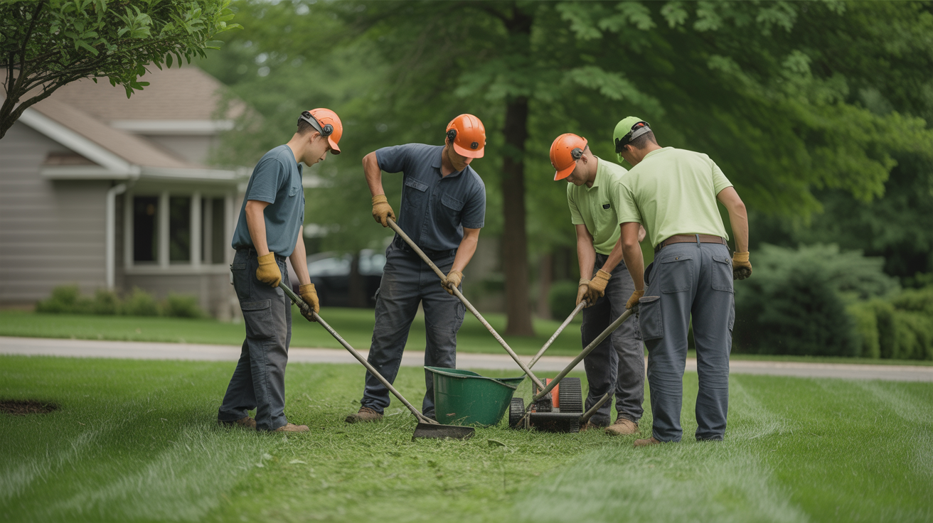 Triple Landscaping crew installing landscape design across the Twin Cities metro