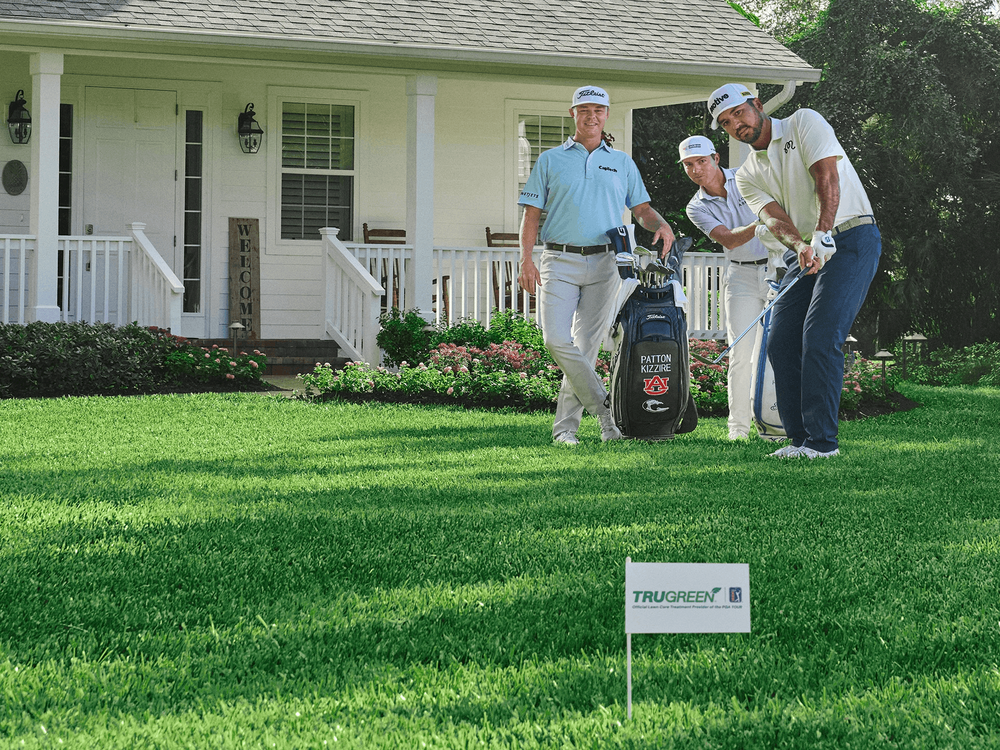 Perfectly manicured green lawn with professional lawn care
